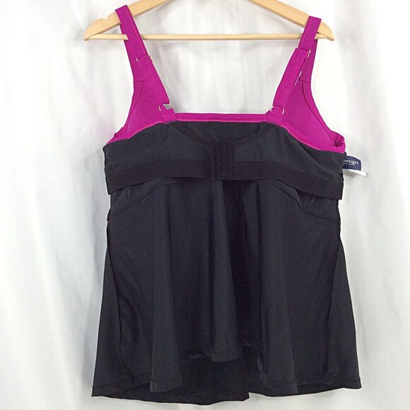 Swimsuits for All Women's Plus Size Bra Sized 46D Underwire Tankini Top - Picture 8 of 10